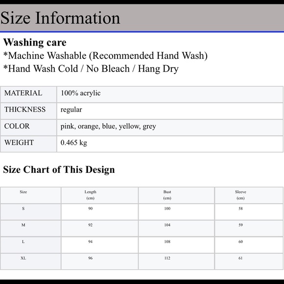 GRACEY’S / Color Block Oversized Pullover Cardigan - Picture 6 of 6